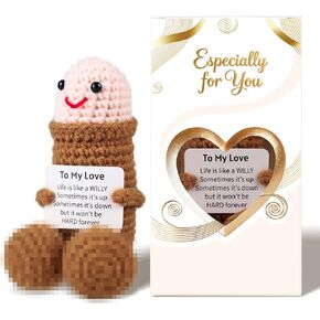 Emotional Positive Support Plushies,Handmade Crochet Gift, Wedding Anniversary Valentines Gift,Valentines Day Gifts for Him - （to My Love） in Kuwait