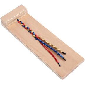Ipetboom Kids Hair Braiding Tool Wooden Braid Practice Board Early Educational Toy for Fine Motor Skills Development and Hand-Eye Coordination 11.81X3.74X1.57In in Kuwait