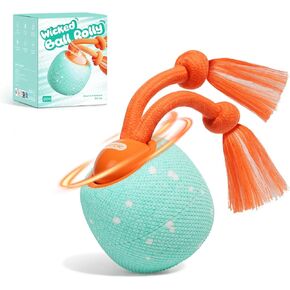 لعبة ذكية تفاعلية للكلاب، كرة شريرة رولي، تتحرك تلقائيًا، ارتداد، دوار، مادة E-TPU، كرة كلب تفاعلية نشطة متدحرجة للكلاب المتوسطة والكبيرة in Kuwait