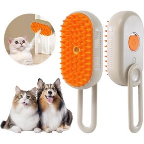 Cat Steam Brush, 3 in 1 Self Cleaning Steam Cat Brush for Removing Tangled and Loose Hair, Cat Dog Steamy for Massage in Saudi Arabia