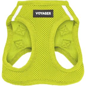 أفضل أدوات الحيوانات الأليفة Voyager Step-in Air Harness - شبكة لجميع الأحوال الجوية، عاكسة، لا يوجد حزام سحب للكلاب والقطط - آمن مع مشبك وحلقة تثبيت، مشبك، حلقات مزدوجة على شكل حرف D - أخضر ليموني، XS in Kuwait