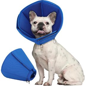 Dog Cone Collar - Soft Elizabethan Collar for Dogs After Surgery, Comfy Cone for Dogs to Stop Licking, Adjustable Dog Cone Alternative for Wound Healing (Navy L) in Saudi Arabia