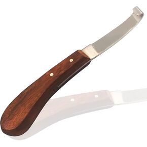 G.S HOOF Knife Wide Blade Right Hand Farrier Equine Horse Stainless Steel Blade Wooden Handle in Saudi Arabia