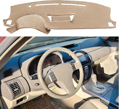 Dash Cover Mat Custom Fit for Infiniti G35 with Clock Outside, Dashboard Cover Pad Carpet Protector BY58 (Black) in Saudi Arabia