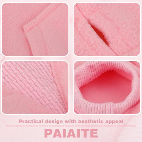 Paiaite Small Dog Hoodie Sweater Sleeveless with Pockets & Hat: Winter Pet Coat for Puppy Doggie Chihuahua, Small-Medium Dogs (Boy & Girl) - All Weather Wear Sweatshirt with Leash Hole Red M in Saudi Arabia