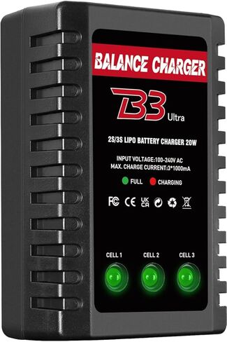 شاحن بطارية ليبو 2S-3S، شاحن ميزان RC AC 7.4-11.1V نسخة مطورة شاحن سيارة RC مدمج لبطارية توصيل XHR in Kuwait