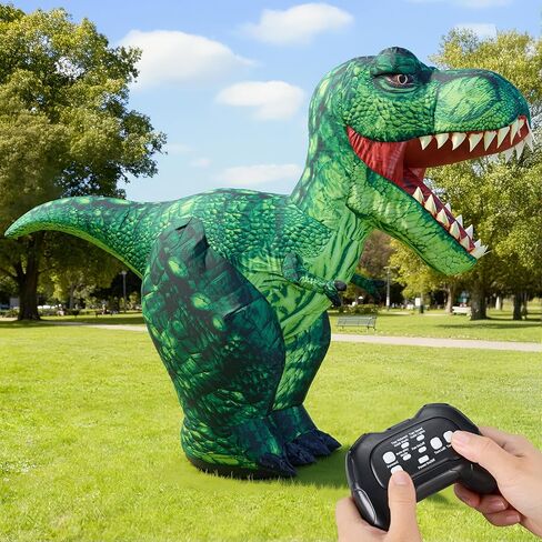JOYIN Remote Control Inflatable Dinosaur Toy, 2.4GHz Toy with 360° Rotation& Walking, Forward & Backward, Rechargeable Electric Outside Toys for Kids Boys Age 6-12 Birthday Gifts in Saudi Arabia