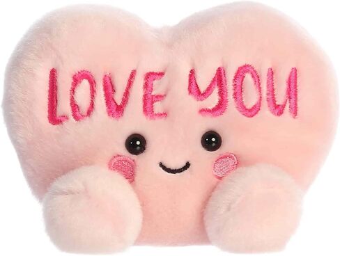 أورورا رائعتين Palm Pals Love You Candy Heart المحشوة - قطيفة موسمية ممتعة للأطفال والكبار - مثالية لتزيين الغرف وعيد الحب - وردي 5 بوصات in Saudi Arabia