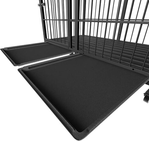 27.9" L*25.0" W*1.1" H Replacement Dog Crate Pan，2 Pcs Plastic Bottom Trays for Snuowu Dog Crate,Black in Kuwait