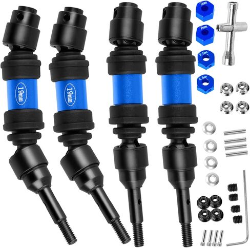 تعمل محاور عمود الإدارة RC على ترقية الجزء من أجل Mini Rally VXL Ford RS200/Mini Slash 4X4(108046-1)(108164-1)، RC #45 Steel CVD، أعمدة الدفع الخلفية الأمامية CVD #10850، أزرق داكن in Kuwait