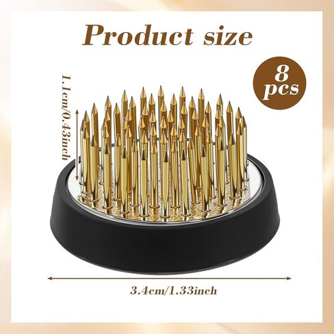 PercyEffie 8Pcs Flower Frog Round Brass Flower Arrangement Holder 1.34In Floral pins Floral Frog for Arrangements vase Frogs stem Holders Pin Holder for Ikebana Home Decoration Supplies Mini Plant in Kuwait