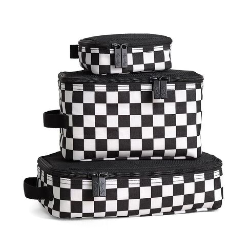 Itzy Ritzy Packing Cubes - Set of 3 Packing Cubes or Travel Organizers; Each Cube Features A Mesh Top, Double Zippers & A Fabric Handle, Milk & Honey in Kuwait