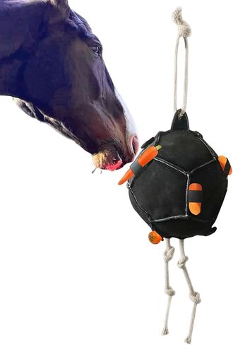 Interactive Treat Ball, Horse Feeding Toy, Adjustable Slow Feeder with Durable Design, Carrot Dispenser Pet Accessory, Equestrian Equipment with Fun Play, Farm Animal Toy for Goats Sheep in Saudi Arabia