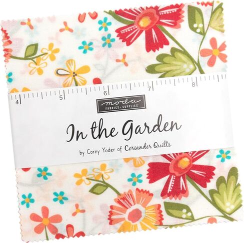 في The Garden Charm Pack من كوري يودر، 42 مربعًا من القماش مسبق القطع مقاس 5 بوصات in Kuwait
