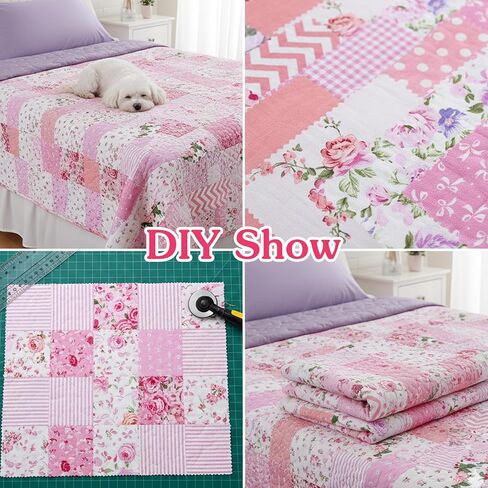 42 قطعة من حزم السحر الوردي لخياطة اللحف 5x5 المربعات الساحرة قطع اللحف النسيج القطني المربعات القماشية المبطنة للخياطة اليدوية in Kuwait