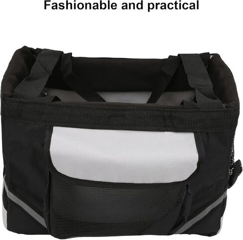 سلة دراجة الكلب، حامل أمامي ممتاز جيد التهوية للدراجة الهوائية للكلاب الصغيرة، مناسب عالميًا للدراجات الكهربائية البالغة، حزمة خفيفة الوزن لمغامرات الحيوانات الأليفة في الهواء الطلق in Saudi Arabia