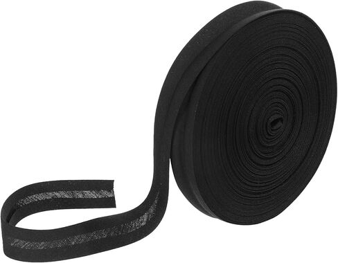 23 Yards Black Double Fold Bias Tape Quilt Binding, Black Bias Tape for Sewing 1/2 Inch Wide Fabric Sewing Tapes Hemming Tapes for Seaming Binding Crafts Hemming Sewing in Saudi Arabia