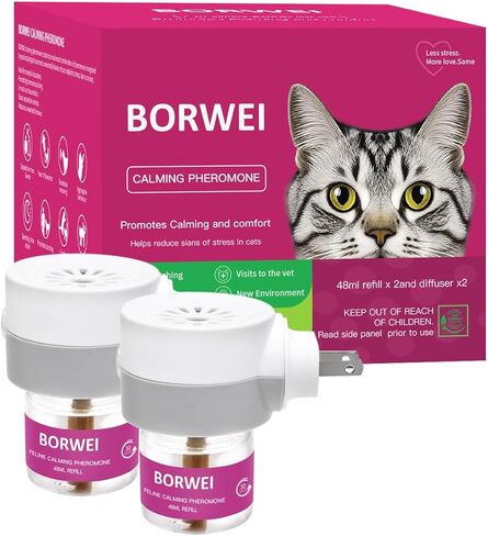 Cat Pheromones Calming Diffuser Premium Pheromone Diffuser for Cats - Cat Pheromones Diffuser - Cat Calming Diffuser - Cat Calming Pheromone Diffuser (Grey) in Saudi Arabia