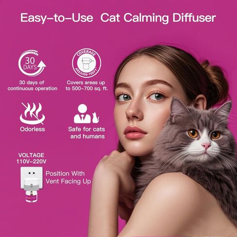 Cat Pheromones Calming Diffuser Premium Pheromone Diffuser for Cats - Cat Pheromones Diffuser - Cat Calming Diffuser - Cat Calming Pheromone Diffuser (Grey) in Saudi Arabia