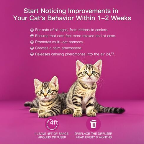Cat Pheromones Calming Diffuser Premium Pheromone Diffuser for Cats - Cat Pheromones Diffuser - Cat Calming Diffuser - Cat Calming Pheromone Diffuser (Grey) in Saudi Arabia
