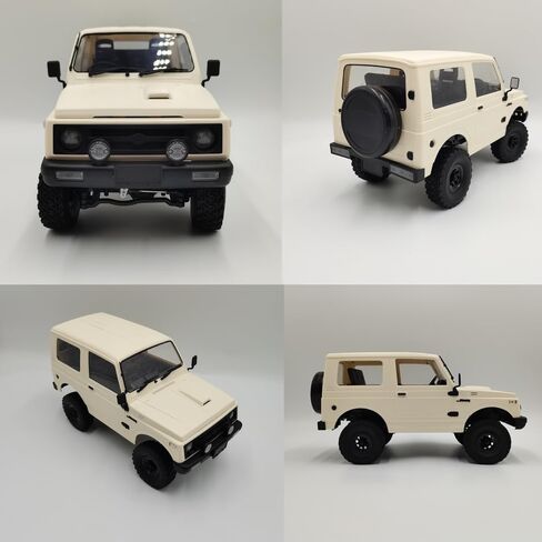 شاحنة GoolRC RC، WPL C74 RC Crawler 1/10 مقياس سيارة التحكم عن بعد، 4WD جميع التضاريس على الطرق الوعرة RC Rock Crawler، سيارة تسلق RC 2.4 جيجا هرتز مع أضواء LED وبطاريتين للبالغين in Saudi Arabia