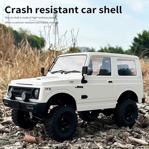 شاحنة GoolRC RC، WPL C74 RC Crawler 1/10 مقياس سيارة التحكم عن بعد، 4WD جميع التضاريس على الطرق الوعرة RC Rock Crawler، سيارة تسلق RC 2.4 جيجا هرتز مع أضواء LED وبطاريتين للبالغين in Saudi Arabia