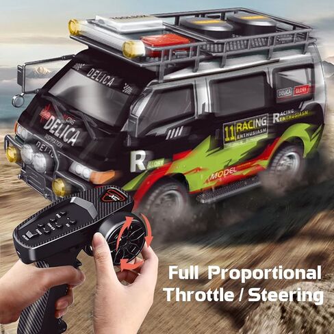1/24 RC Crawler, 4WD Delica RC Car W/ 2.4GHz Remote, Mitsubishi RTR Offroad RC Truck for Adults Hobby Gifts Toys (Red) in Saudi Arabia