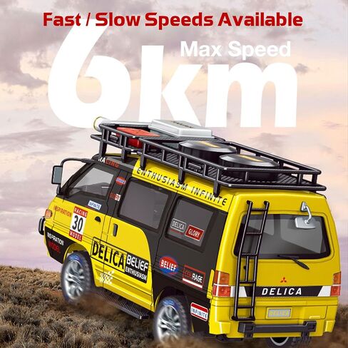 1/24 RC Crawler, 4WD Delica RC Car W/ 2.4GHz Remote, Mitsubishi RTR Offroad RC Truck for Adults Hobby Gifts Toys (Red) in Saudi Arabia