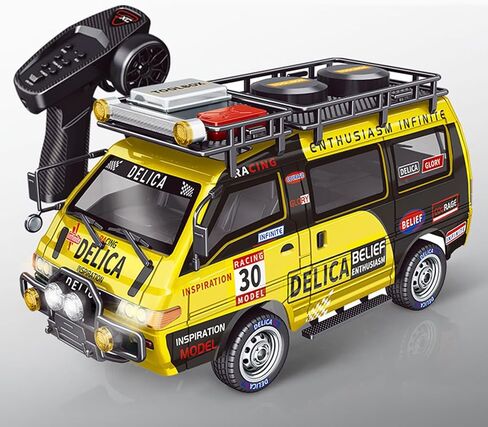 1/24 RC Crawler, 4WD Delica RC Car W/ 2.4GHz Remote, Mitsubishi RTR Offroad RC Truck for Adults Hobby Gifts Toys (Red) in Saudi Arabia