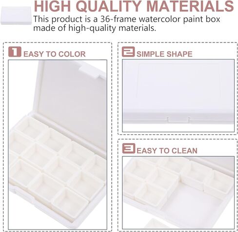 FOMIYES Plastic Watercolor Palettes Box with 12 Compartments and 12 Pigment Containers, Portable Painting Art Supplies for Artists and Travel Paint Storage in Saudi Arabia