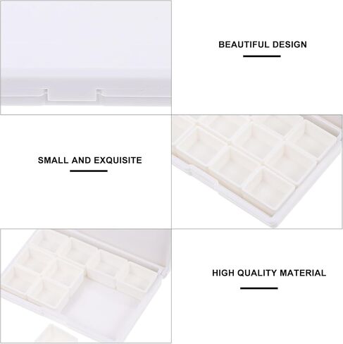FOMIYES Plastic Watercolor Palettes Box with 12 Compartments and 12 Pigment Containers, Portable Painting Art Supplies for Artists and Travel Paint Storage in Saudi Arabia