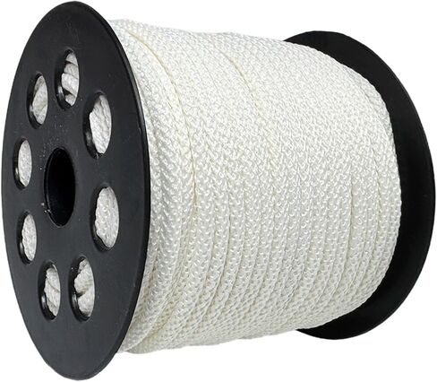5/32 inch White Polyester Cord-4mm Braided Macrame Rope-99ft-Soft Low Elasticity Twisted String for Gift Wrapping, Drawstring Bags, Hats, Lanyards, Crochet, Hanging, Jewelry Making & DIY Crafts in Saudi Arabia