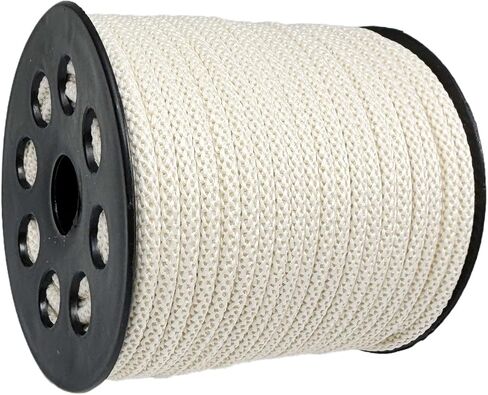 5/32 inch White Polyester Cord-4mm Braided Macrame Rope-99ft-Soft Low Elasticity Twisted String for Gift Wrapping, Drawstring Bags, Hats, Lanyards, Crochet, Hanging, Jewelry Making & DIY Crafts in Saudi Arabia