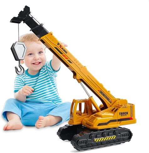 لعبة شاحنة رافعة ABS للأولاد من عمر 3 إلى 12 عامًا، مركبة بناء تعمل بالاحتكاك مع ذراع رفع يدوي، هدية عيد الميلاد وعيد الميلاد للأطفال الصغار in Kuwait