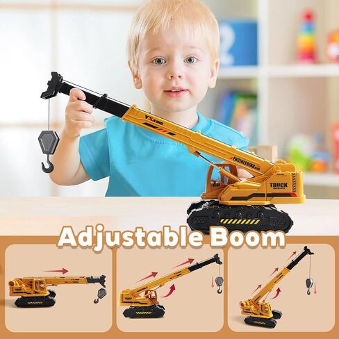 لعبة شاحنة رافعة ABS للأولاد من عمر 3 إلى 12 عامًا، مركبة بناء تعمل بالاحتكاك مع ذراع رفع يدوي، هدية عيد الميلاد وعيد الميلاد للأطفال الصغار in Kuwait