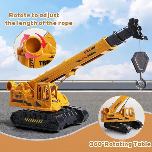 لعبة شاحنة رافعة ABS للأولاد من عمر 3 إلى 12 عامًا، مركبة بناء تعمل بالاحتكاك مع ذراع رفع يدوي، هدية عيد الميلاد وعيد الميلاد للأطفال الصغار in Kuwait