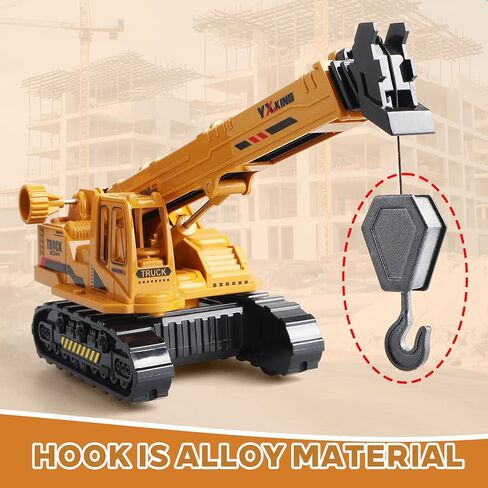 لعبة شاحنة رافعة ABS للأولاد من عمر 3 إلى 12 عامًا، مركبة بناء تعمل بالاحتكاك مع ذراع رفع يدوي، هدية عيد الميلاد وعيد الميلاد للأطفال الصغار in Kuwait