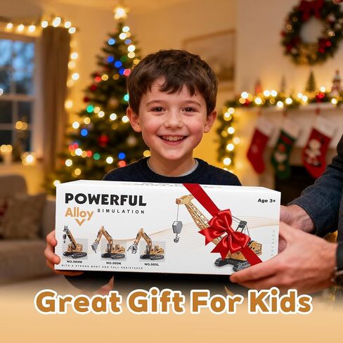 لعبة شاحنة رافعة ABS للأولاد من عمر 3 إلى 12 عامًا، مركبة بناء تعمل بالاحتكاك مع ذراع رفع يدوي، هدية عيد الميلاد وعيد الميلاد للأطفال الصغار in Kuwait