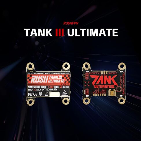 جهاز إرسال MEIVIFPV FPV VTX Rush Tank III RUSHFPV 5.8G 48CH PIT/25/200/500/800mW قابل للتحويل 30x30 لطائرة السباق بدون طيار FPV in Saudi Arabia