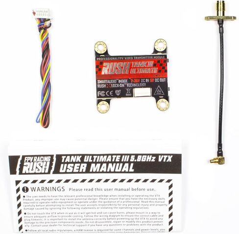جهاز إرسال MEIVIFPV FPV VTX Rush Tank III RUSHFPV 5.8G 48CH PIT/25/200/500/800mW قابل للتحويل 30x30 لطائرة السباق بدون طيار FPV in Saudi Arabia