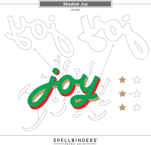 Spellbinders S5-699 Shadow Joy Etched Dies from The City Holiday Collection by Yana Smakula in Kuwait