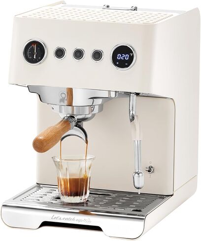 ماكينة اسبريسو Gemilai G3028A، ماكينة صنع القهوة الاحترافية 15 بار مع ضغط قابل للتعديل ورغوة حليب أوتوماتيكية، PID مزدوج وغلاية 550 مل، خزان 57 أونصة، ستانلس ستيل للكابتشينو، رمادي لاتيه in Kuwait