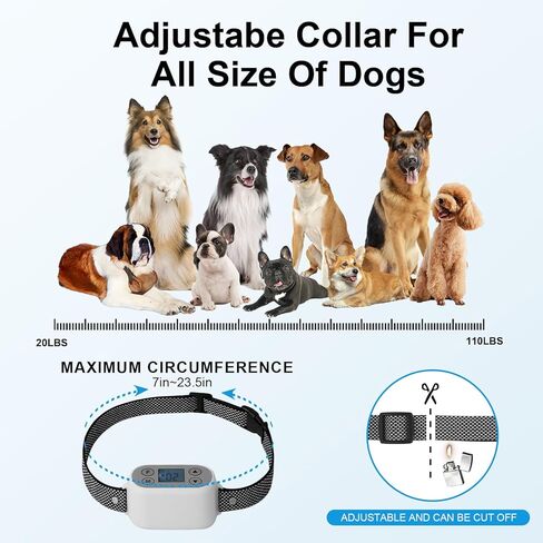 نظام سياج الكلاب اللاسلكي GPS مع التحكم في التطبيق - بدون اشتراك ولا سلك، يصل إلى 984 قدمًا IPX7 طوق احتواء الحيوانات الأليفة الكهربائي المقاوم للماء مع صوت تنبيه/اهتزاز/صدمة، يدعم ما يصل إلى 5 كلاب (أبيض) in Kuwait