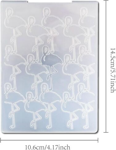 Arbuya Flamingo Birds Plastic Embossing Folders for Card Making Scrapbooking Pages Paper Crafting Clay Decoration in Saudi Arabia