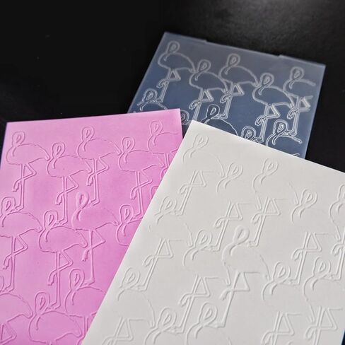 Arbuya Flamingo Birds Plastic Embossing Folders for Card Making Scrapbooking Pages Paper Crafting Clay Decoration in Saudi Arabia