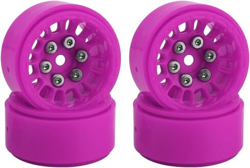 إطارات عجلات 1.0 بوصة من النايلون 4 قطع لعجلات Ascent-18 TRX4M SCX24 FCX24 1/24 1/18 RC الزاحف، (وردي) in Kuwait