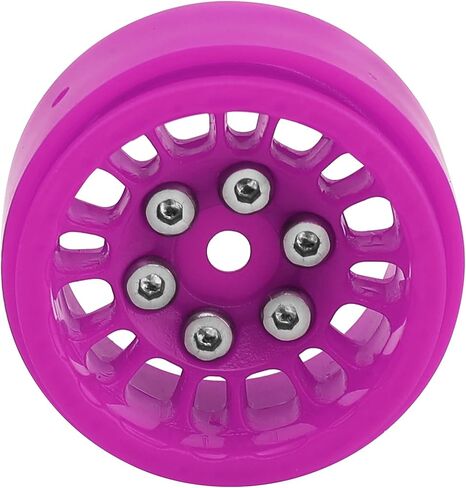 إطارات عجلات 1.0 بوصة من النايلون 4 قطع لعجلات Ascent-18 TRX4M SCX24 FCX24 1/24 1/18 RC الزاحف، (وردي) in Kuwait
