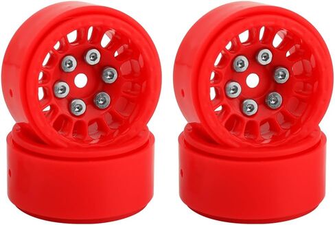 إطارات عجلات 1.0 بوصة من النايلون 4 قطع لعجلات Ascent-18 TRX4M SCX24 FCX24 1/24 1/18 RC الزاحف، (وردي) in Kuwait