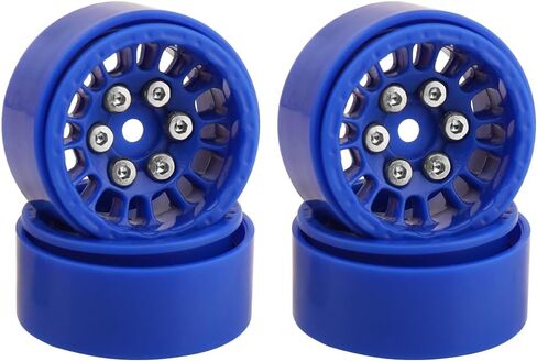 إطارات عجلات 1.0 بوصة من النايلون 4 قطع لعجلات Ascent-18 TRX4M SCX24 FCX24 1/24 1/18 RC الزاحف، (وردي) in Kuwait