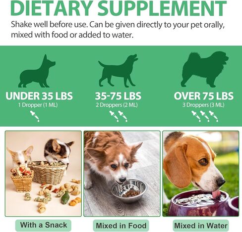 Antibiotics for Dogs, 60ML Natural Antibiotics for Dogs, Dog Antibiotics, Dog Supplies Antibiotics, Dog Multivitamin for Pets, Natural Dog Antibiotics Supports Dog Allergy and Itch Relief in Saudi Arabia
